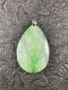 Green Druzy Crystal Stone Jewelry Pendant #kvmTJLiSfLY