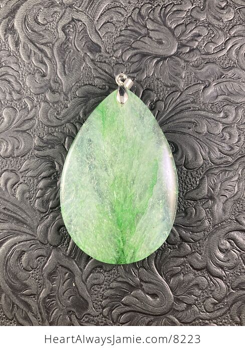 Green Druzy Crystal Stone Jewelry Pendant - #kvmTJLiSfLY-1