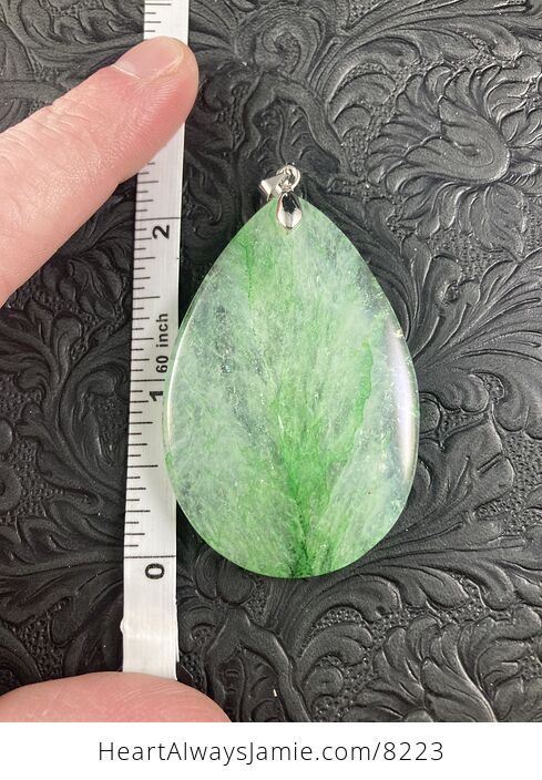 Green Druzy Crystal Stone Jewelry Pendant - #kvmTJLiSfLY-5
