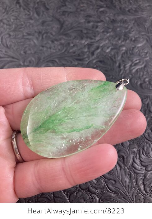 Green Druzy Crystal Stone Jewelry Pendant - #kvmTJLiSfLY-3
