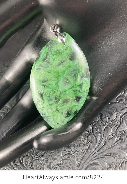 Green Druzy Crystal Stone Jewelry Pendant - #sKgzcTjXuS0-1