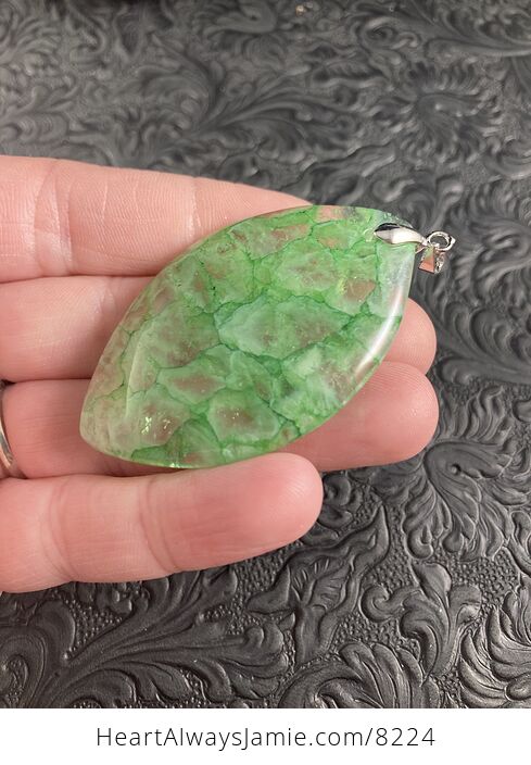 Green Druzy Crystal Stone Jewelry Pendant - #sKgzcTjXuS0-6
