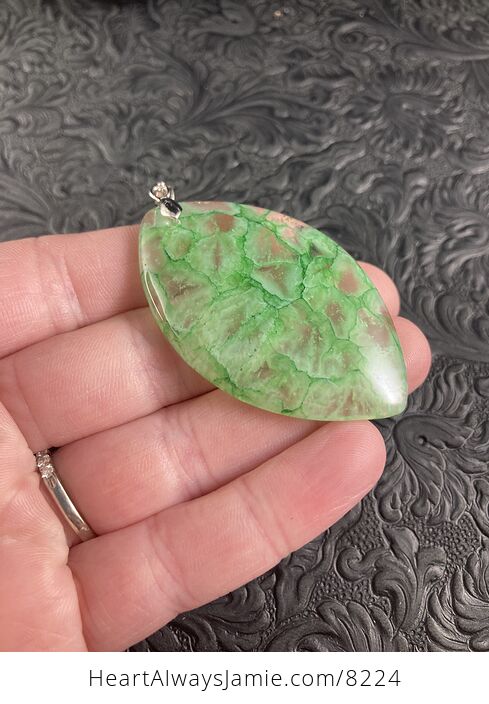 Green Druzy Crystal Stone Jewelry Pendant - #sKgzcTjXuS0-7