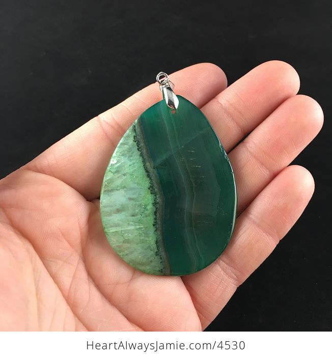Green Druzy Stone Jewelry Pendant - #bmw6nbAdgdw-5