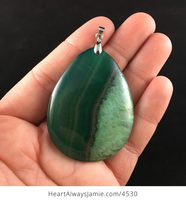 Green Druzy Stone Jewelry Pendant - #bmw6nbAdgdw-1
