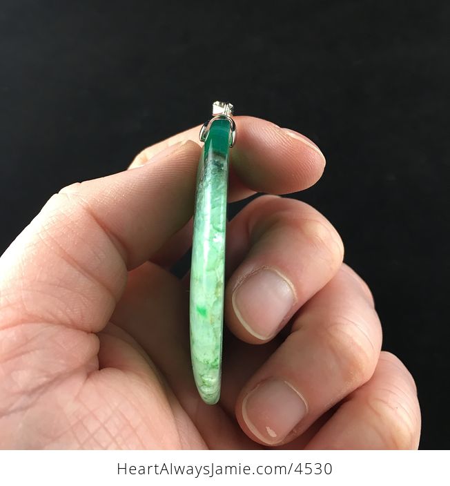 Green Druzy Stone Jewelry Pendant - #bmw6nbAdgdw-4
