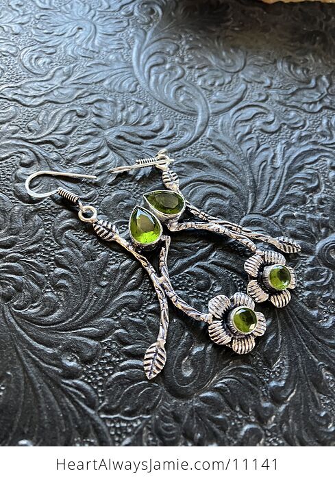 Green Floral Crystal Jewelry Earrings - #tYwz5uaxaD8-5