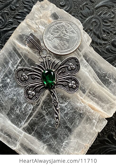 Green Gem Dragonfly Stone Jewelry Crystal Pendant - #XuSwbpY0988-2