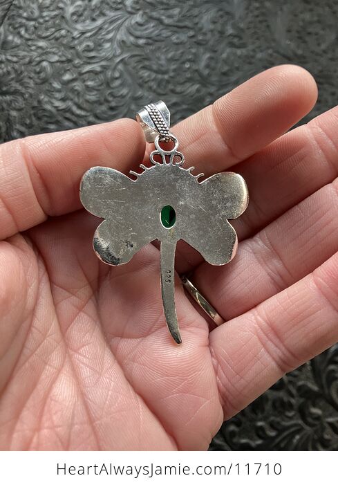 Green Gem Dragonfly Stone Jewelry Crystal Pendant - #XuSwbpY0988-6
