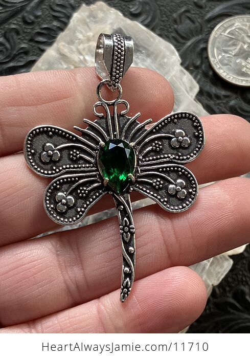 Green Gem Dragonfly Stone Jewelry Crystal Pendant - #XuSwbpY0988-3