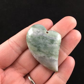 Green Heart Shaped Stone Jewelry Pendant #6oHPBOani1I