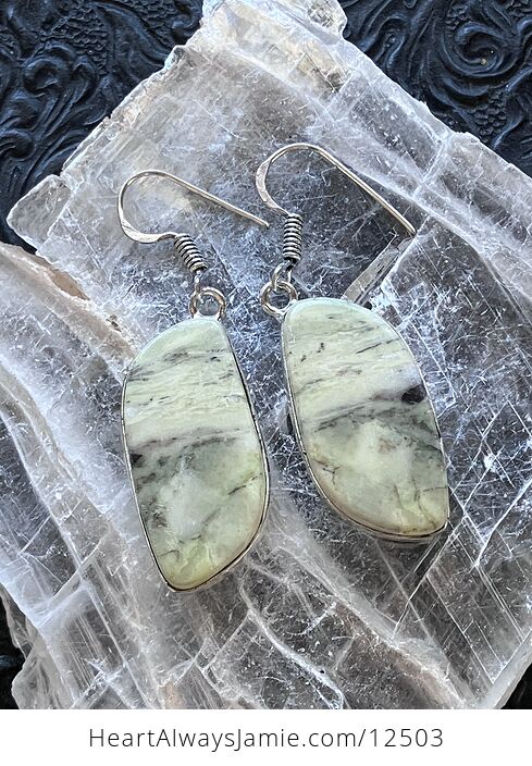 Green Imperial Jasper Crystal Earrings Stone Jewelry - #TyX8aKCkyok-1