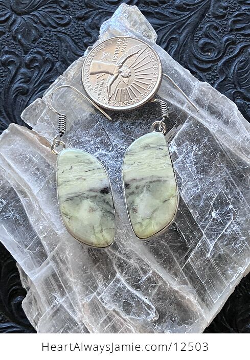 Green Imperial Jasper Crystal Earrings Stone Jewelry - #TyX8aKCkyok-5