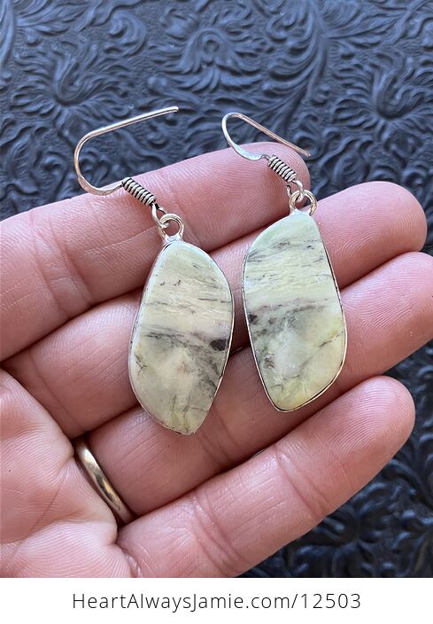 Green Imperial Jasper Crystal Earrings Stone Jewelry - #TyX8aKCkyok-2