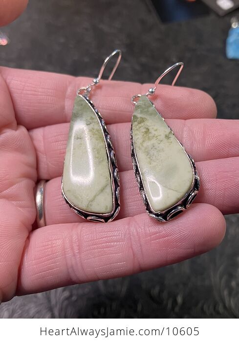 Green Imperial Jasper Crystal Stone Jewelry Earrings - #tAVqN1TDWC8-3