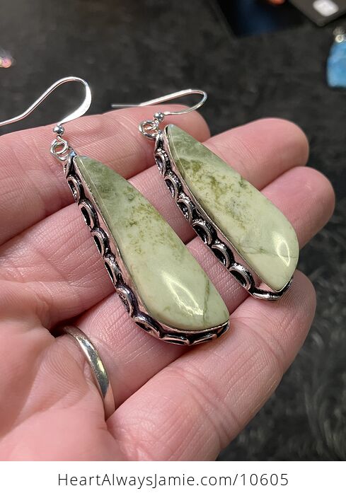 Green Imperial Jasper Crystal Stone Jewelry Earrings - #tAVqN1TDWC8-2