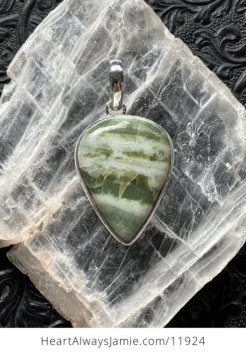 Green Imperial Jasper Crystal Stone Jewelry Pendant - #XRxwUWacbVI-6