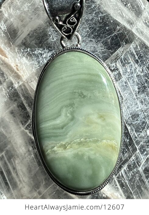 Green Imperial Jasper Crystal Stone Jewelry Vintage Styled Pendant - #IyN4KqJANgE-7