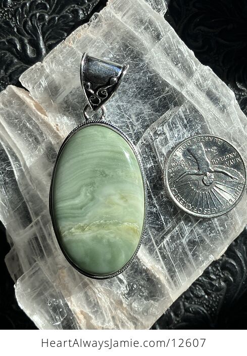 Green Imperial Jasper Crystal Stone Jewelry Vintage Styled Pendant - #IyN4KqJANgE-6