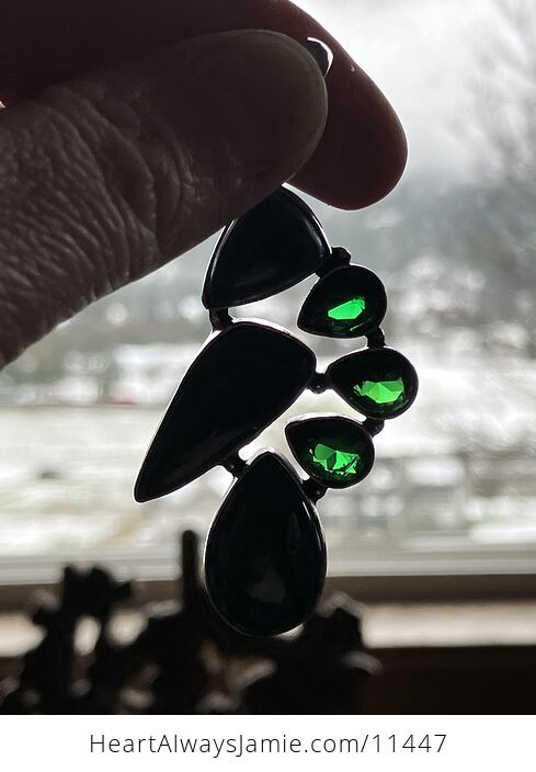 Green Malachite and Chrome Diopside Crystal Stone Jewelry Pendant - #uVwgDJ1swiM-8