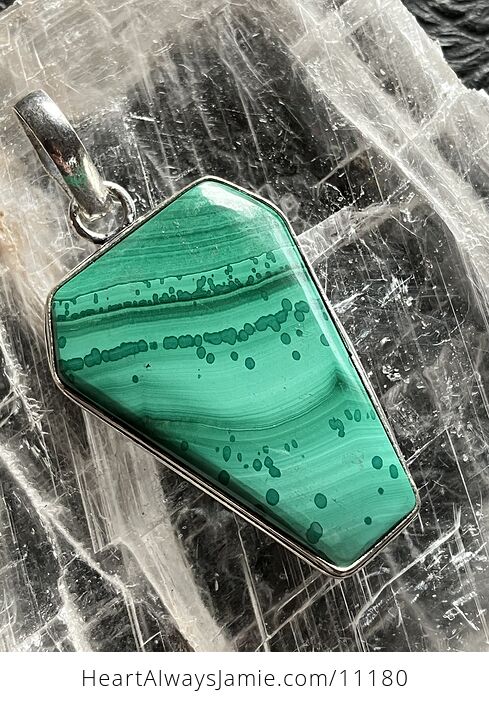 Green Malachite Coffin Shaped Halloween Crystal Stone Jewelry Pendant - #IIWE9cPdQHw-1