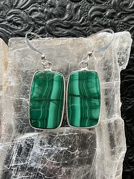 Green Malachite Crystal Stone Jewelry Earrings #OV6fnAQgjCA