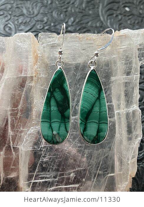 Green Malachite Crystal Stone Jewelry Earrings - #VvMrDnWUB1A-2