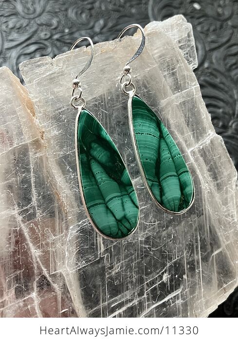 Green Malachite Crystal Stone Jewelry Earrings - #VvMrDnWUB1A-3