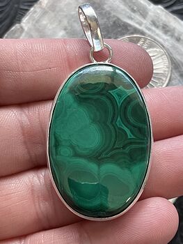 Green Malachite Crystal Stone Jewelry Pendant #N7vpIJM8VA4