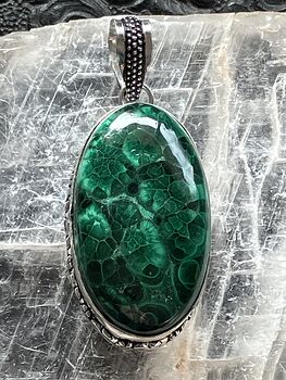 Green Malachite Crystal Stone Jewelry Pendant #l4WoQNWPegI