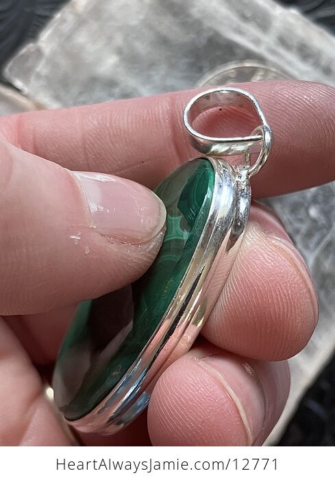 Green Malachite Crystal Stone Jewelry Pendant - #N7vpIJM8VA4-4