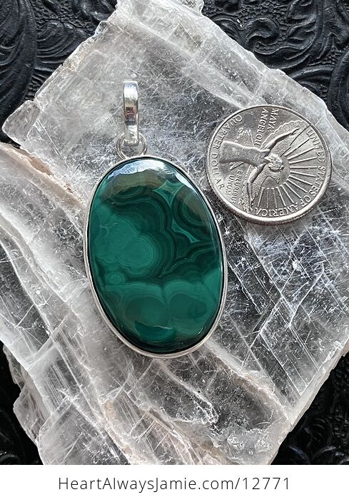 Green Malachite Crystal Stone Jewelry Pendant - #N7vpIJM8VA4-7