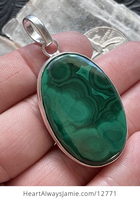 Green Malachite Crystal Stone Jewelry Pendant - #N7vpIJM8VA4-3