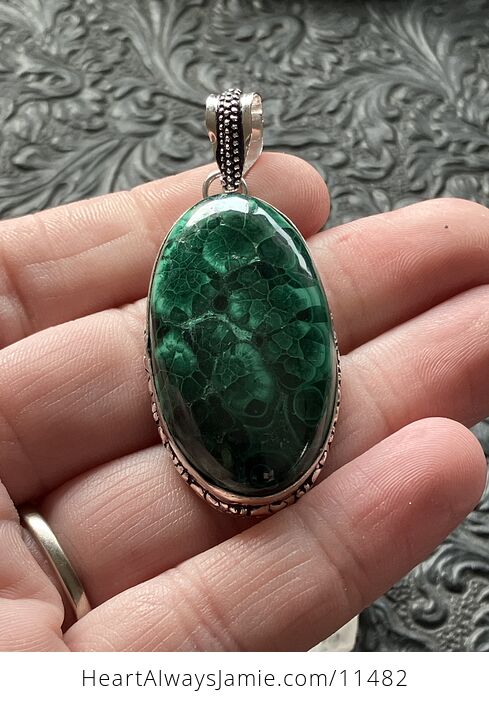 Green Malachite Crystal Stone Jewelry Pendant - #l4WoQNWPegI-2