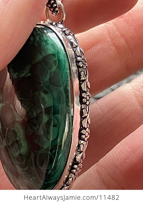 Green Malachite Crystal Stone Jewelry Pendant - #l4WoQNWPegI-6
