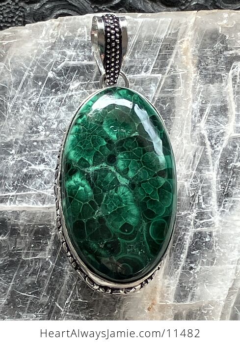 Green Malachite Crystal Stone Jewelry Pendant - #l4WoQNWPegI-1