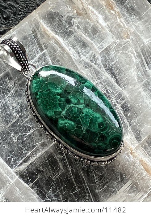 Green Malachite Crystal Stone Jewelry Pendant - #l4WoQNWPegI-8