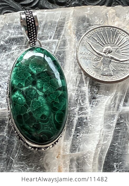 Green Malachite Crystal Stone Jewelry Pendant - #l4WoQNWPegI-7