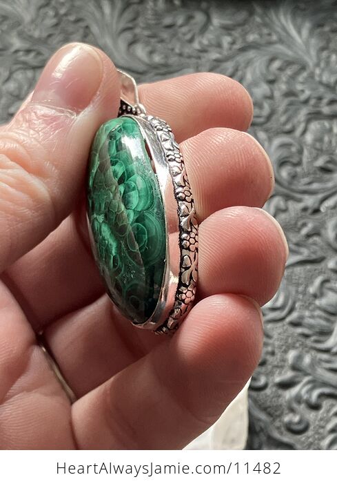 Green Malachite Crystal Stone Jewelry Pendant - #l4WoQNWPegI-4