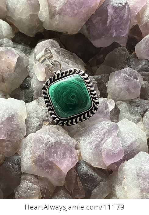 Green Malachite Crystal Stone Jewelry Pendant - #lDo0zOFS4gI-6