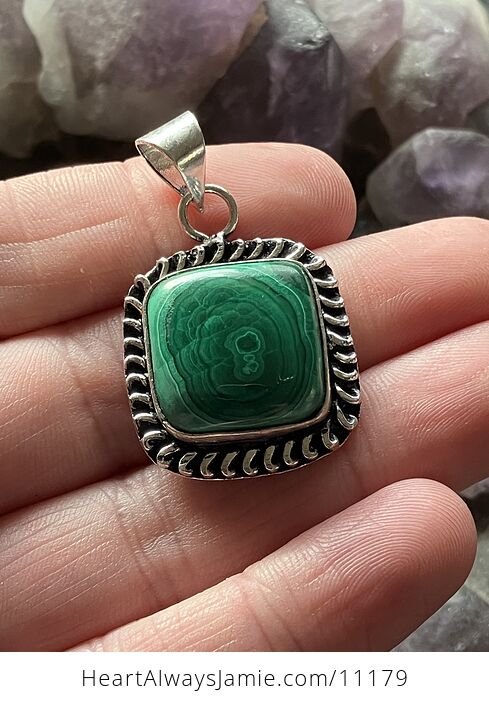 Green Malachite Crystal Stone Jewelry Pendant - #lDo0zOFS4gI-2