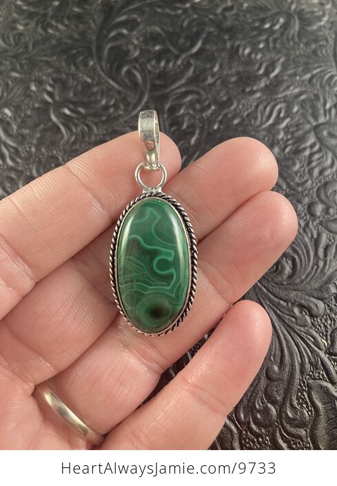 Green Malachite Crystal Stone Jewelry Pendant - #n7HSKjQftmo-1