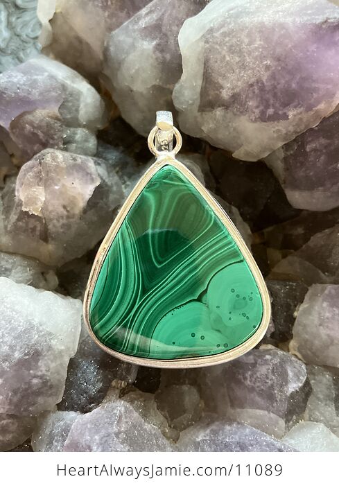 Green Malachite Crystal Stone Jewelry Pendant - #oQNhzVYOfY0-1