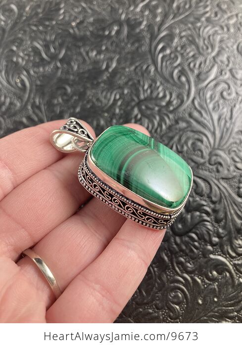 Green Malachite Crystal Stone Jewelry Pendant - #w0IdMUJLD5U-4