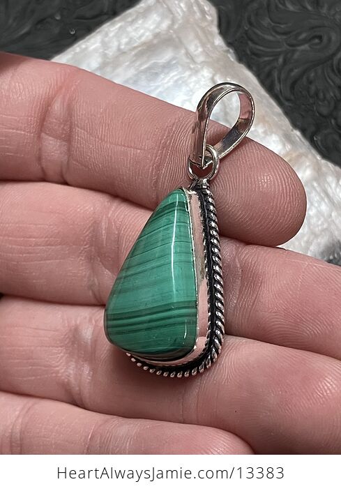 Green Malachite Pendant Crystal Stone Jewelry - #mIAgpQL6TDE-3