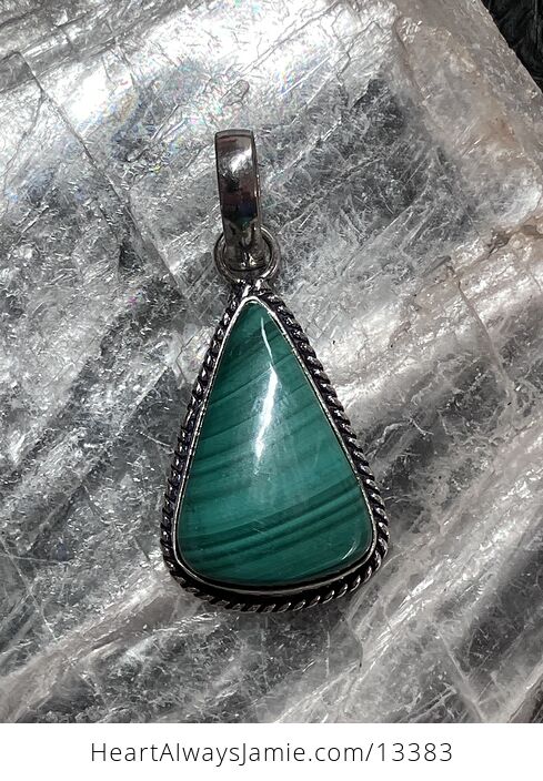 Green Malachite Pendant Crystal Stone Jewelry - #mIAgpQL6TDE-5