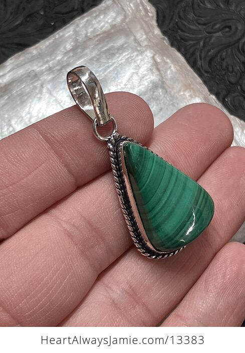 Green Malachite Pendant Crystal Stone Jewelry - #mIAgpQL6TDE-2