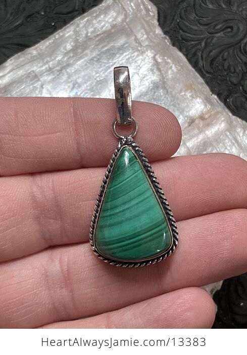 Green Malachite Pendant Crystal Stone Jewelry - #mIAgpQL6TDE-1