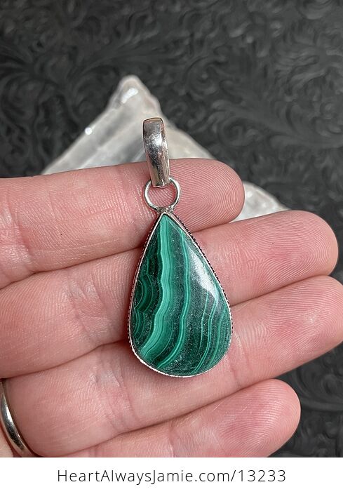 Green Malachite Pendant Crystal Stone Jewelry - #wYvxKhK7ZY0-1