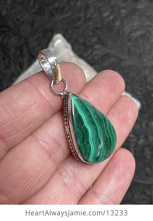 Green Malachite Pendant Crystal Stone Jewelry - #wYvxKhK7ZY0-6